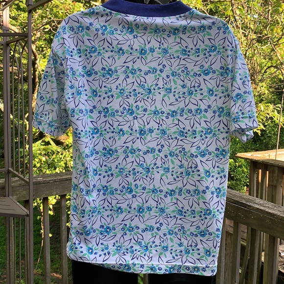 Justin Allen of New York white & blue Top sz L - Picture 2 of 5